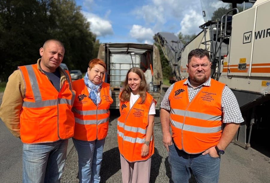 Общественники проверили ход работ на участке дороги «Москва – Санкт-Петербург» – Бронница – Мшага